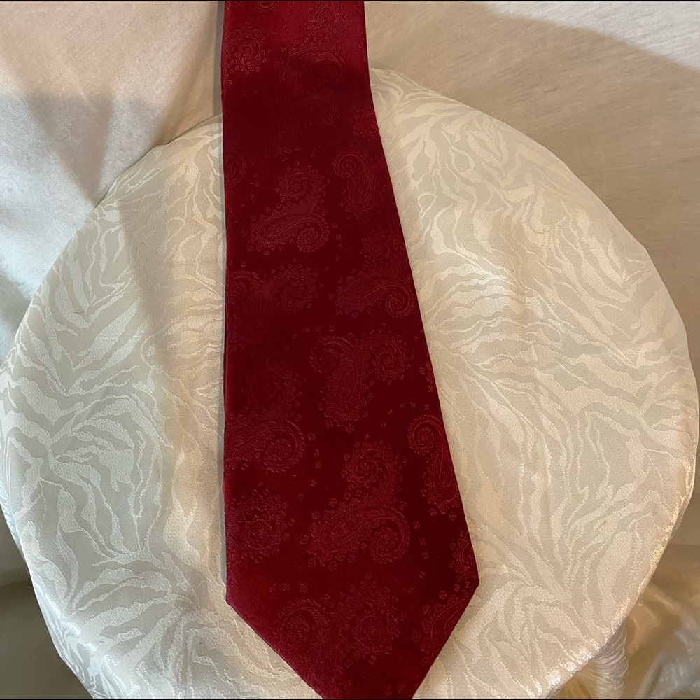 Tie Men’s Burgundy Meeting Street Hand Made Silk